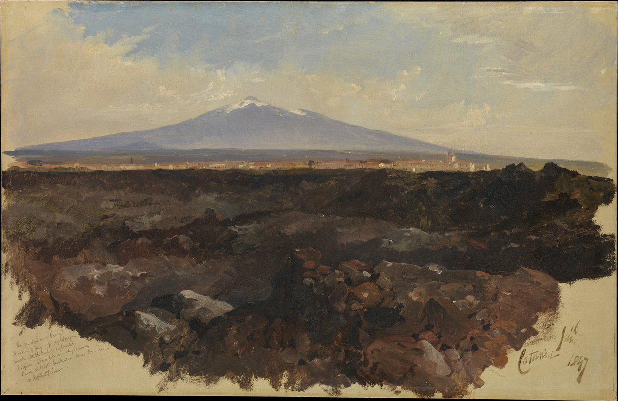 Catania y el Etna de Edward Lear