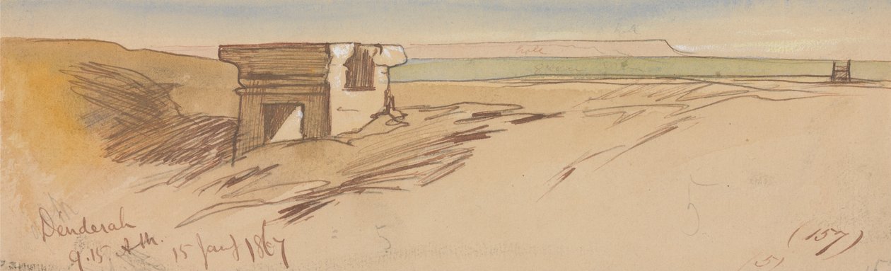 Dendera, 9h15 del 15 de enero de 1867 (157) de Edward Lear