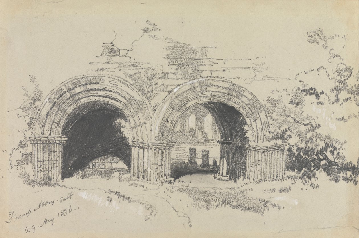 Furness Abbey East, 29 de agosto de 1836 de Edward Lear