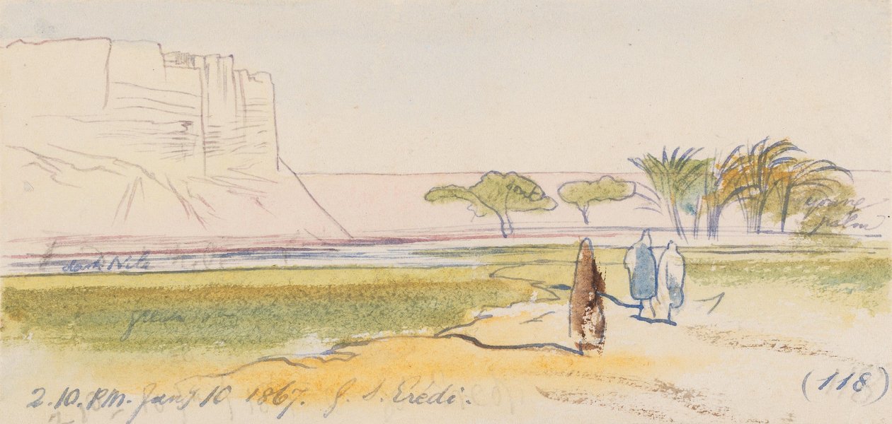 Gebel S. Eredi; 14:10 h, 10 de enero de 1867 (118) de Edward Lear