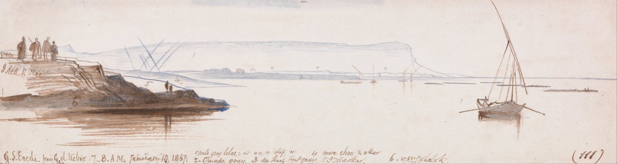 Gebel Sheikh Herederos de Gau el Kebir de Edward Lear