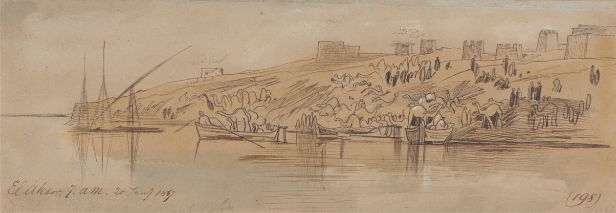 Luxor, 7:00 am, 20 de enero de 1867 (198) de Edward Lear