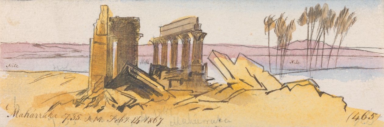 Maharraka, 7:35 am, 14 febrero 1867 (465) de Edward Lear