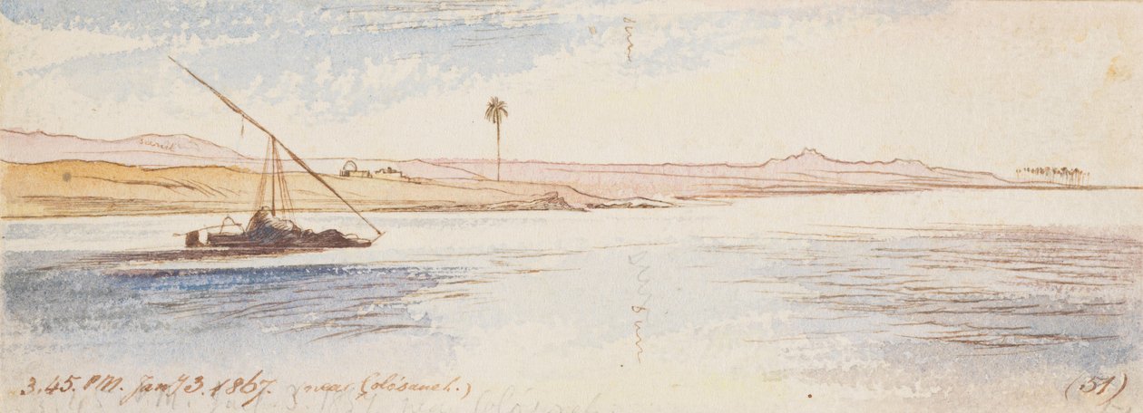 Cerca de Colosaneh; 15:45 h, 3 de enero de 1867 (51) de Edward Lear