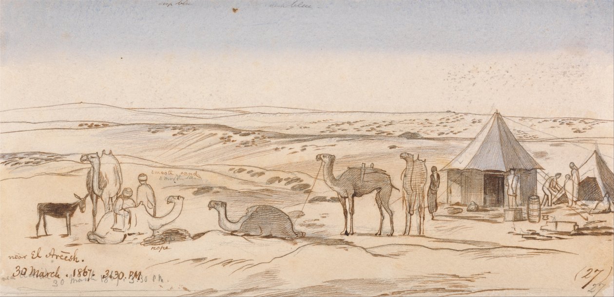 Cerca de El Areesh, 15:30, 30 de marzo de 1867 (27) de Edward Lear