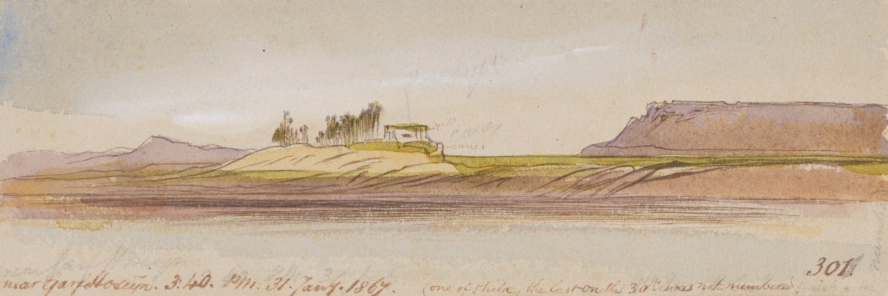 Cerca de Garf Hoseyn; 15:40 h, 31 de enero de 1867 (301) de Edward Lear