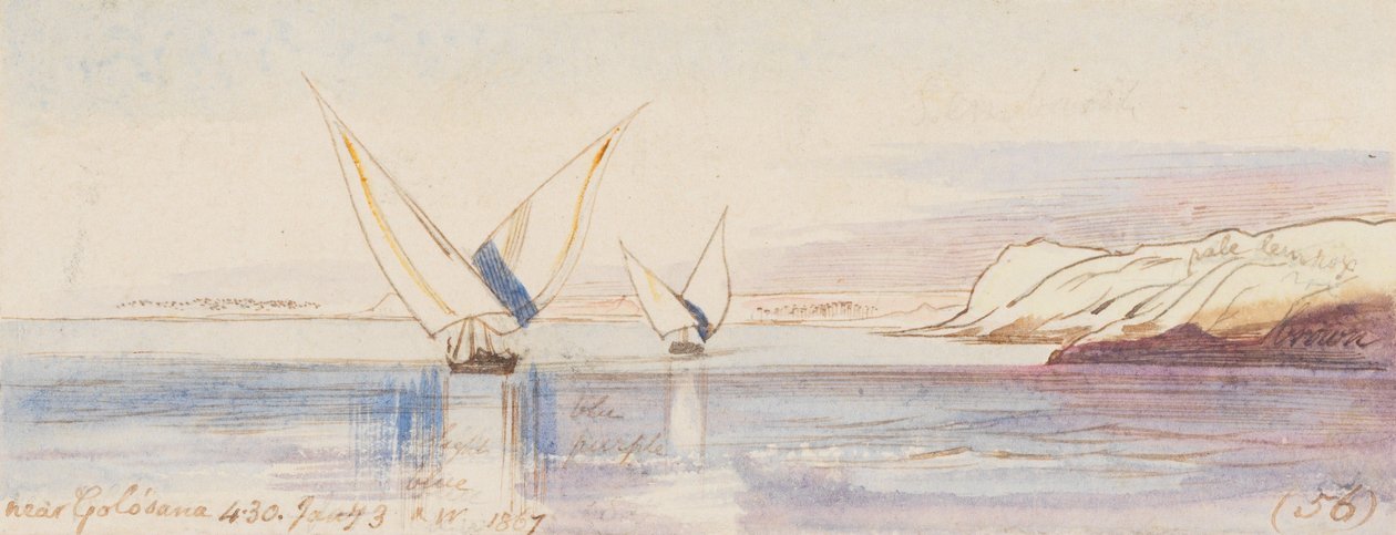 Cerca de Golosana [sic]; 16:30 h, 3 de enero de 1867 (56) de Edward Lear