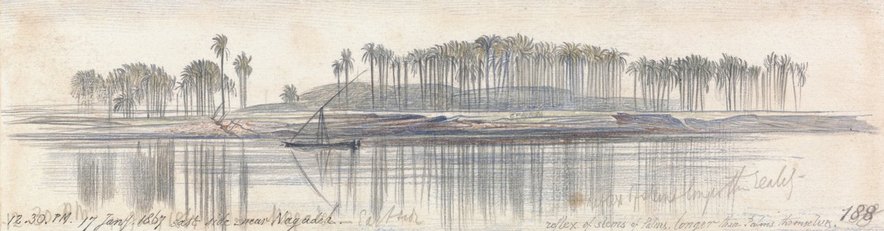 Cerca de Negadeh, 12:30 pm, 17 de enero de 1867 (188) de Edward Lear