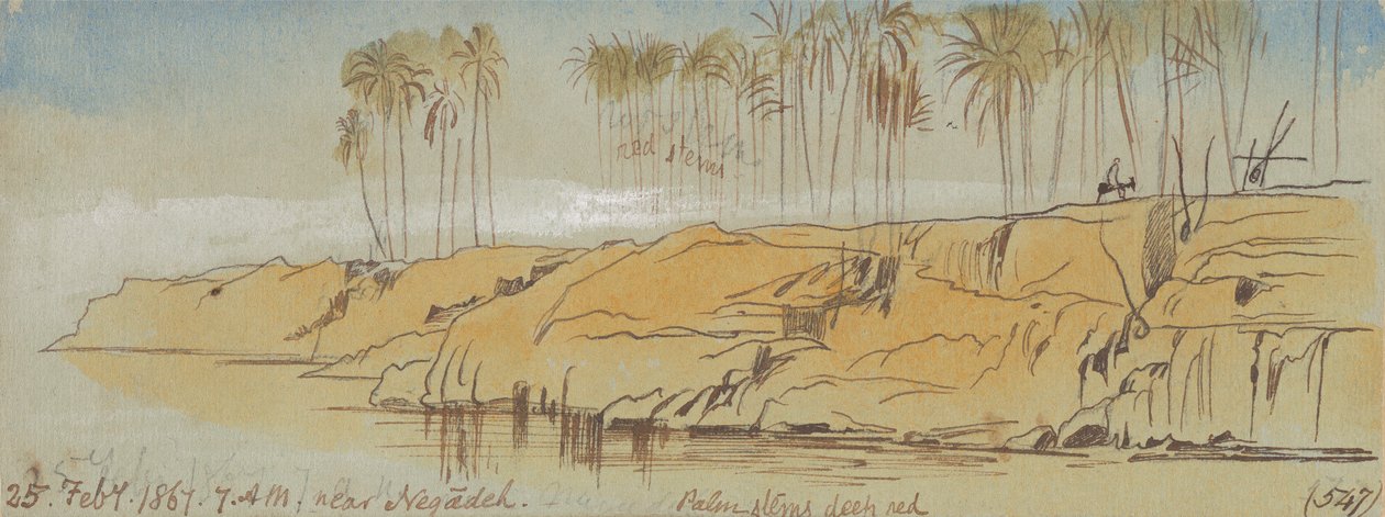 Cerca de Negadeh. 7:00 A.M., 25 Feb. 1867 (547) de Edward Lear