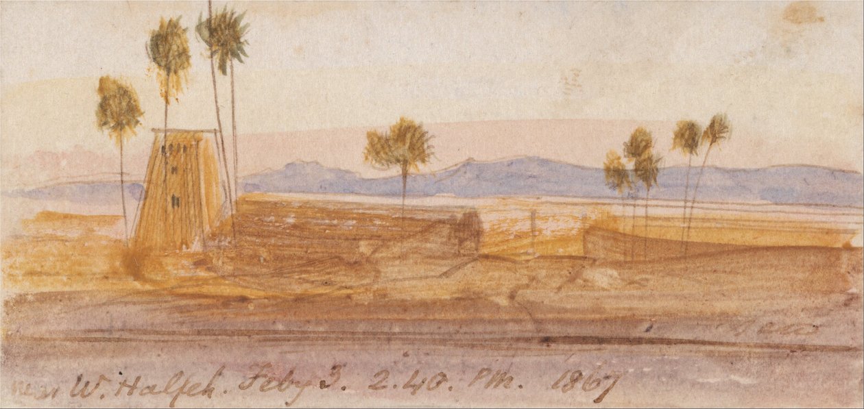 Cerca de Wady Halfeh de Edward Lear