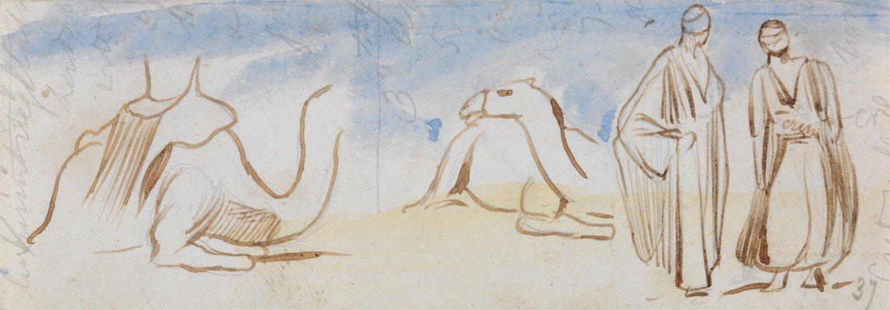 Estudios sobre camellos y hombres egipcios de Edward Lear