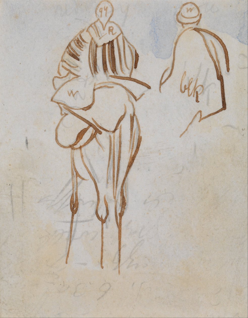 Estudio de un egipcio sobre un camello de Edward Lear