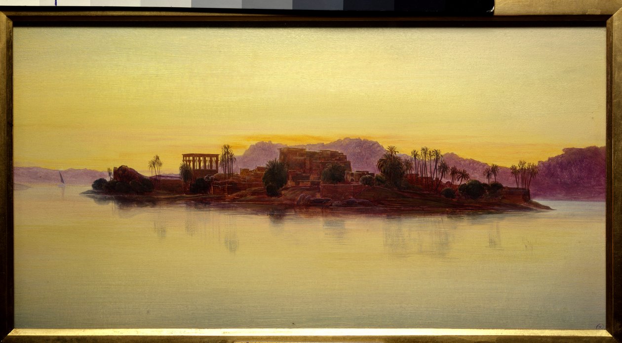 Atardecer en la Isla de Filae en Egipto de Edward Lear