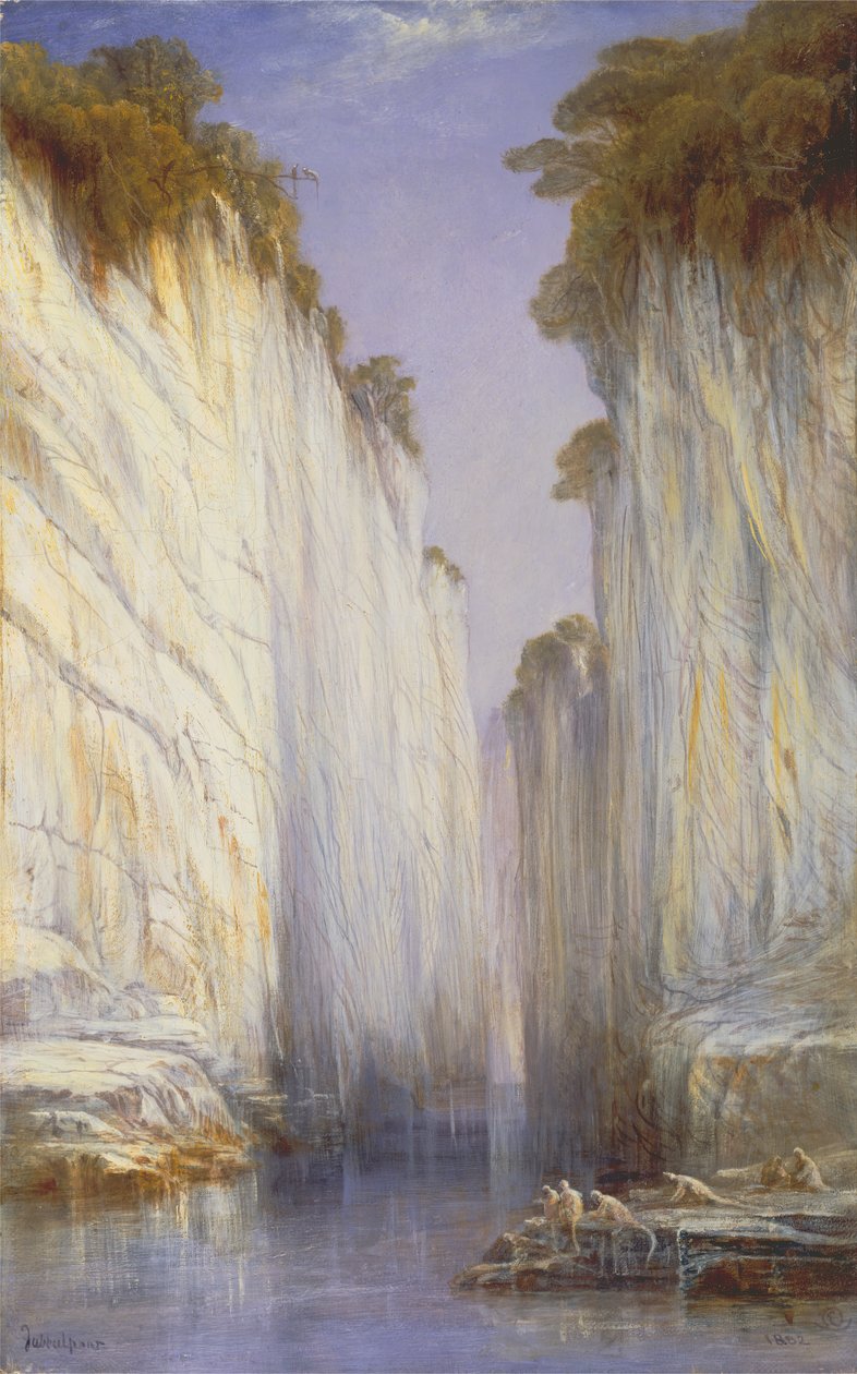 Las rocas de mármol - Nerbudda Jubbolpore, 1882 de Edward Lear