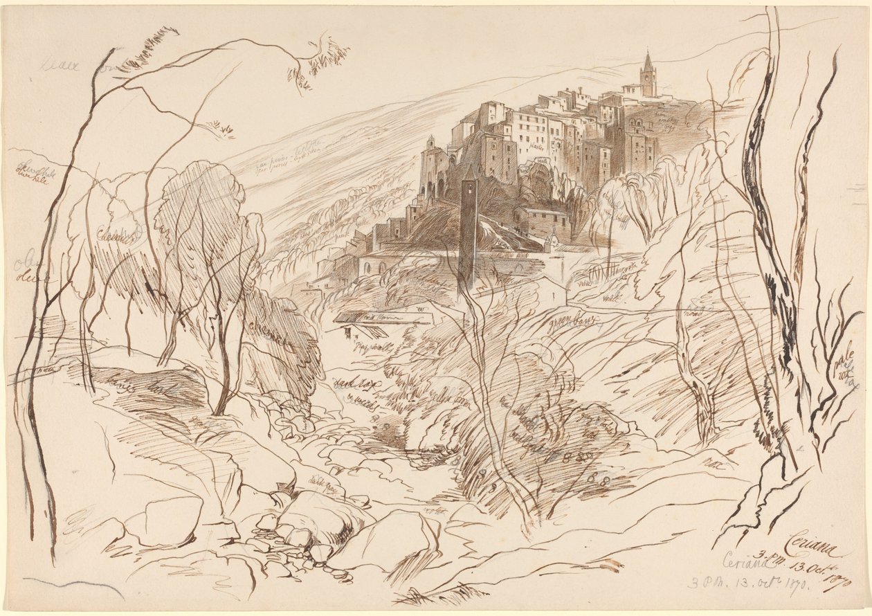 Vista de Ceriana de Edward Lear