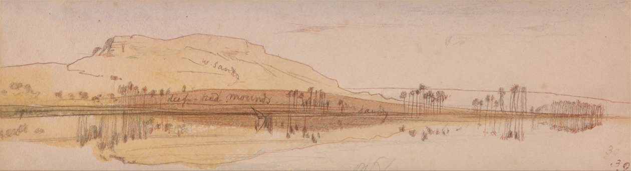 Vista sobre el Nilo de Edward Lear