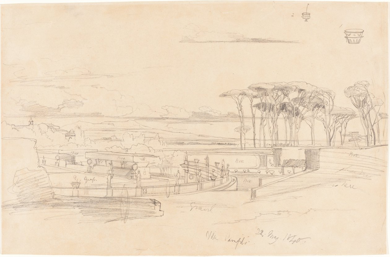 Villa Pamphili, 1840 de Edward Lear