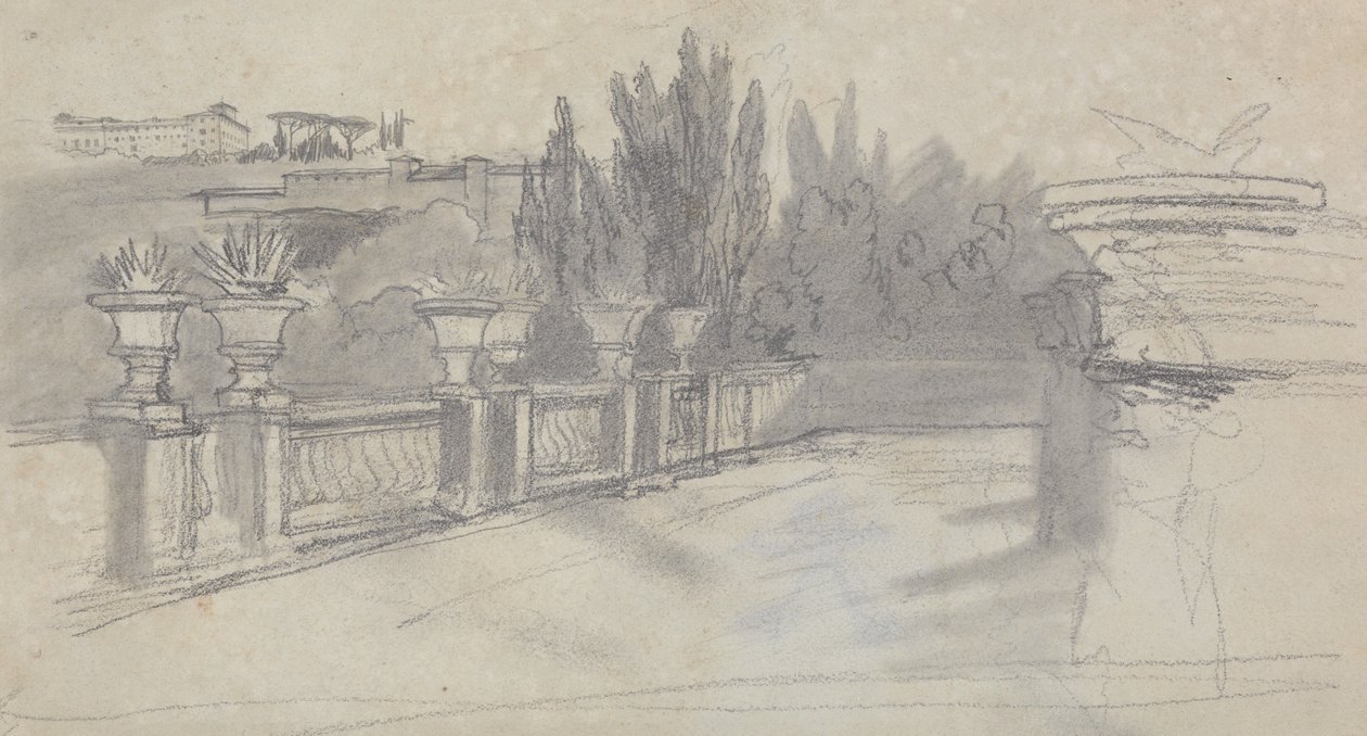 Villa Torlania, antes conocida como Villa Conti, Erascati de Edward Lear