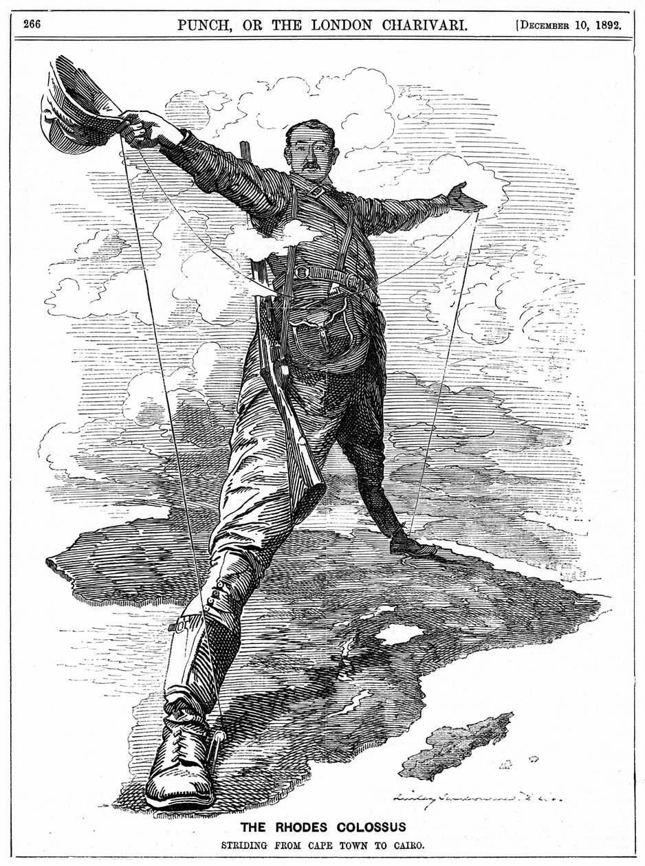Cecil John Rhodes, de "Punch". de Edward Linley (after) Sambourne