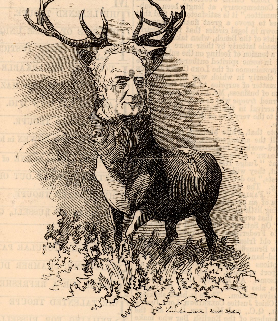 Caricatura de Walter Francis Scott de Edward Linley Sambourne