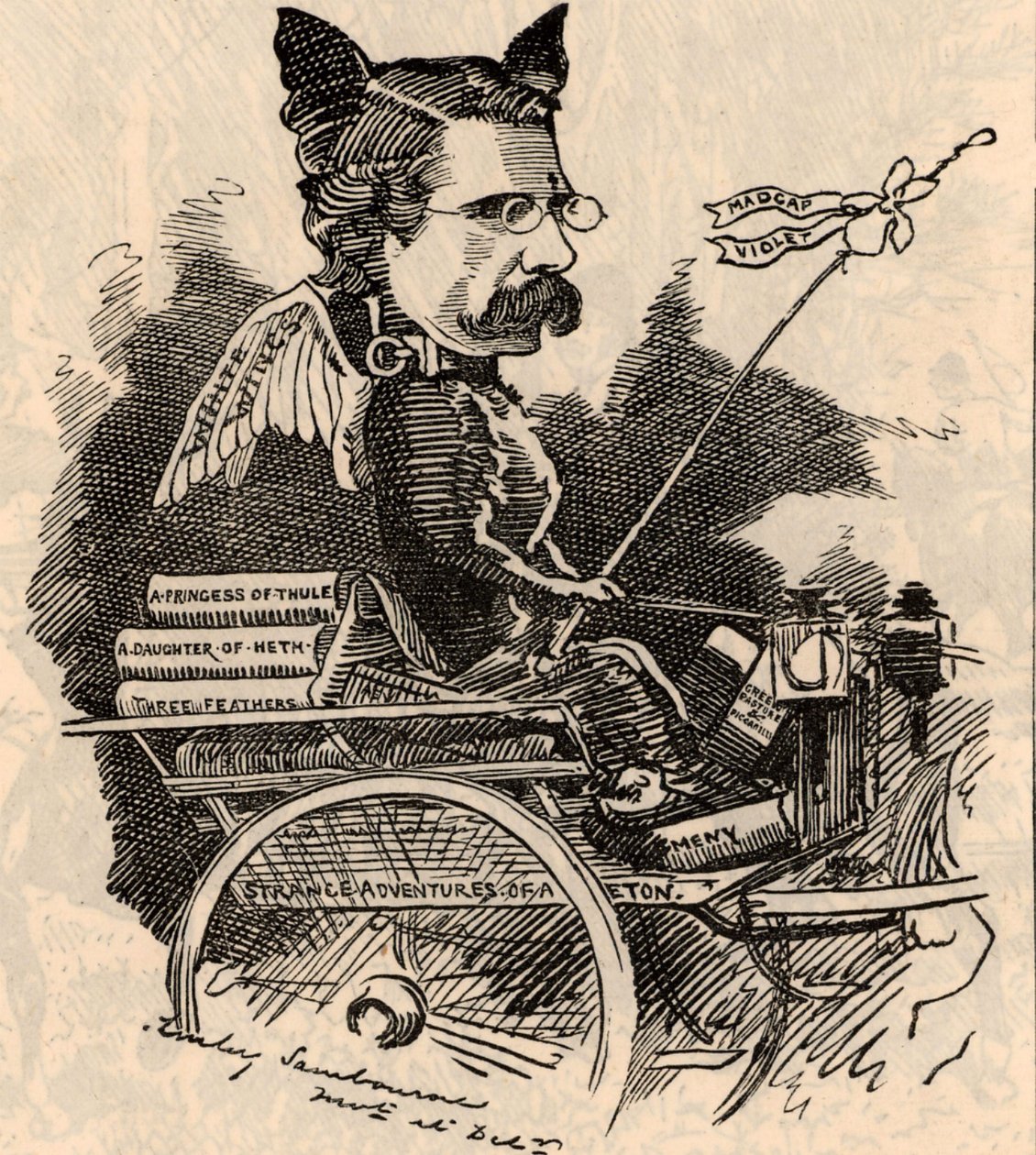 Caricatura de William Black de Edward Linley Sambourne