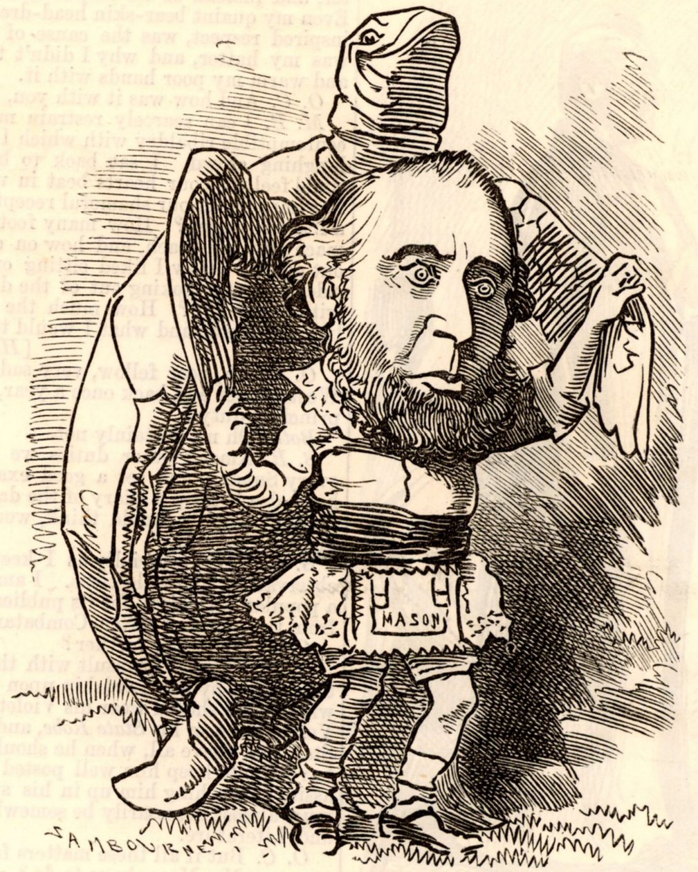 John Ellis bailando con tortuga de Edward Linley Sambourne