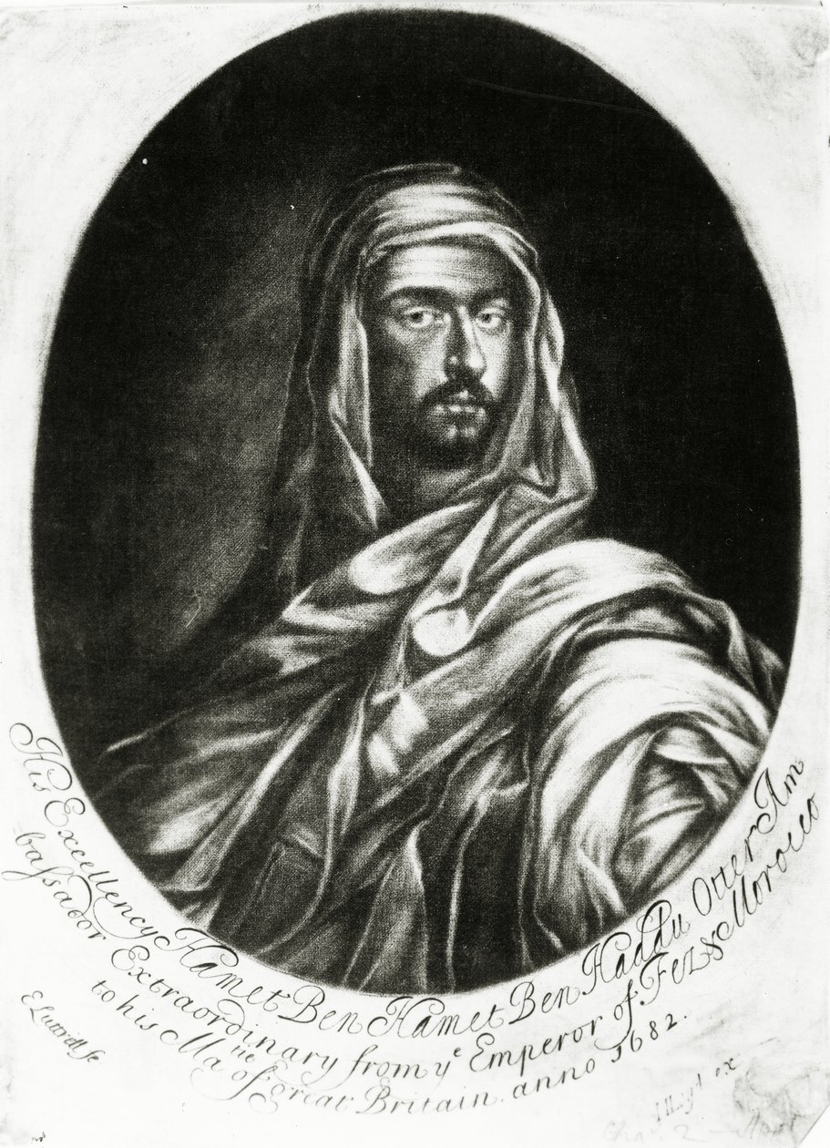 Su Excelencia Hamet Ben Hamet Ben Haddu Otter, publicado por John Lloyd, 1682 de Edward Luttrell