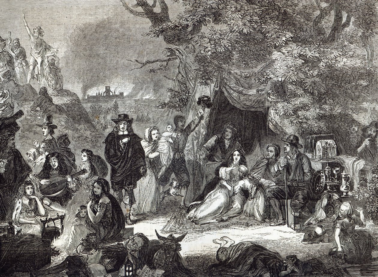 Campos de Highgate durante el Gran Incendio de Londres en 1666 de Edward Matthew Ward