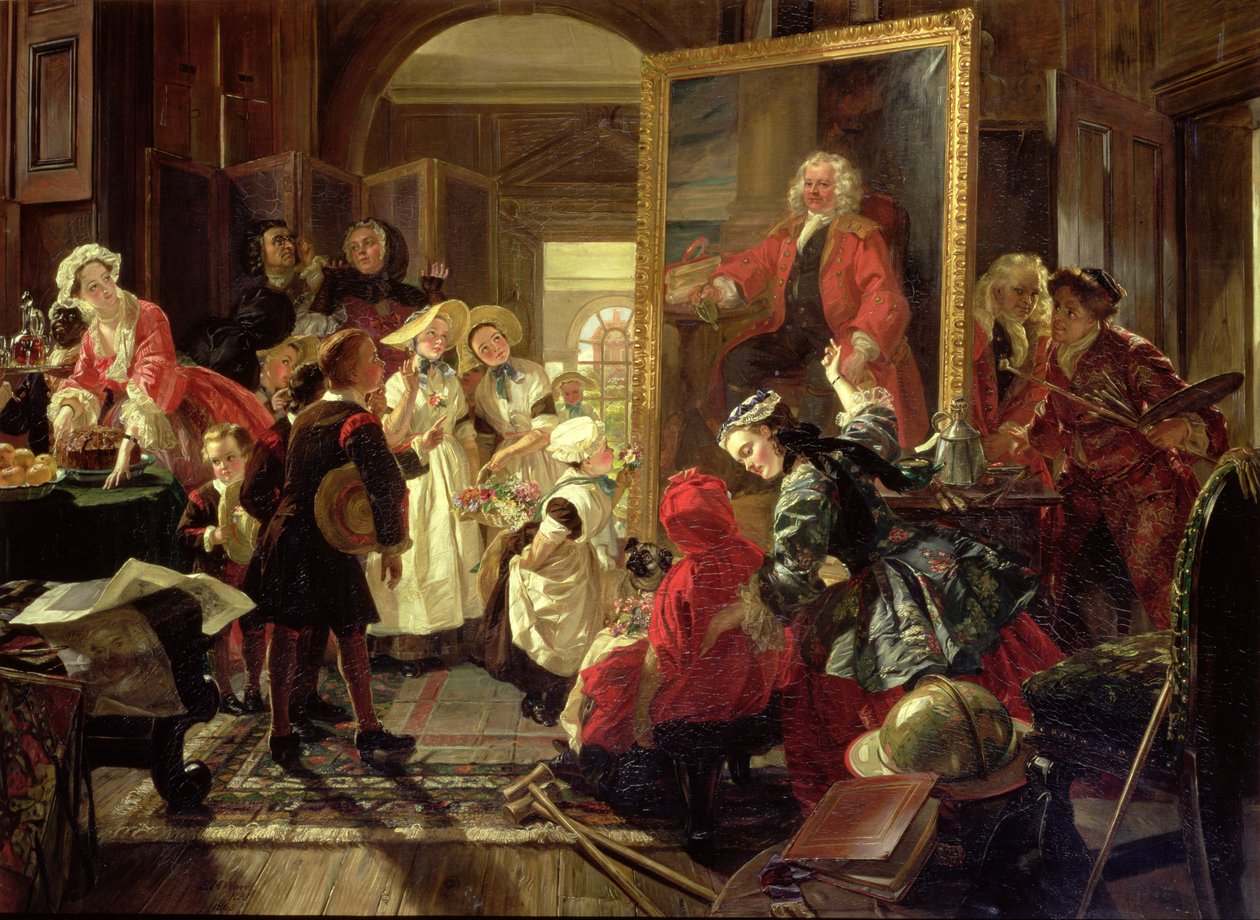 Estudio de Hogarth en 1739 de Edward Matthew Ward