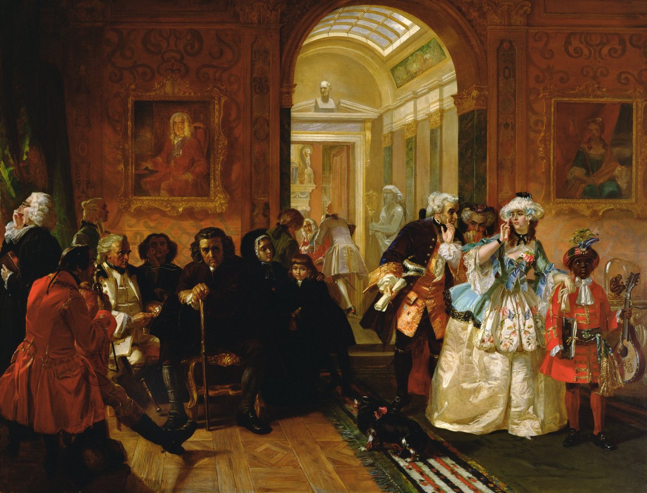 La antesala de Lord Chesterfield en 1748, 1869 de Edward Matthew Ward