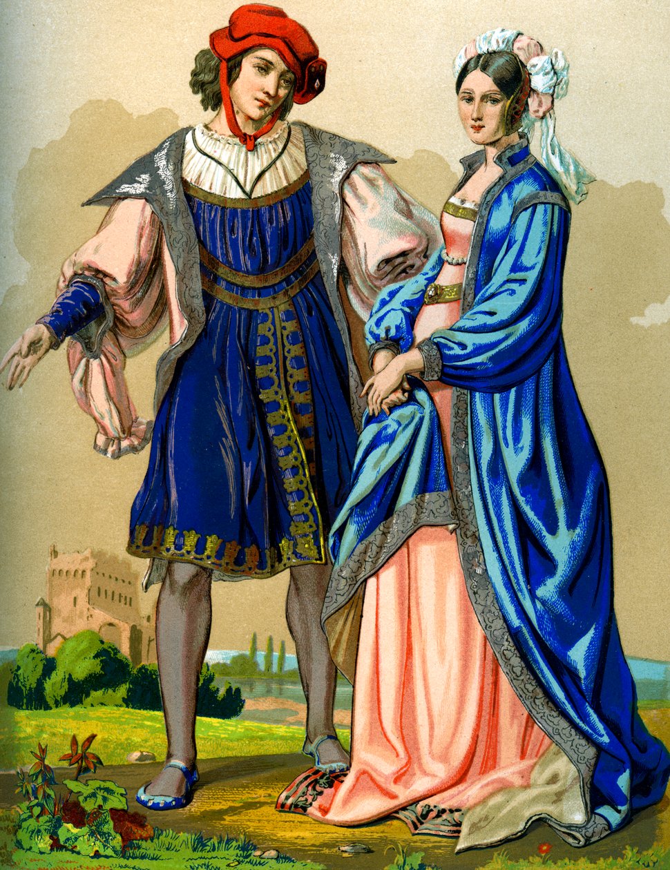 Una noble pareja francesa a finales del siglo XV, 1849 de Edward May