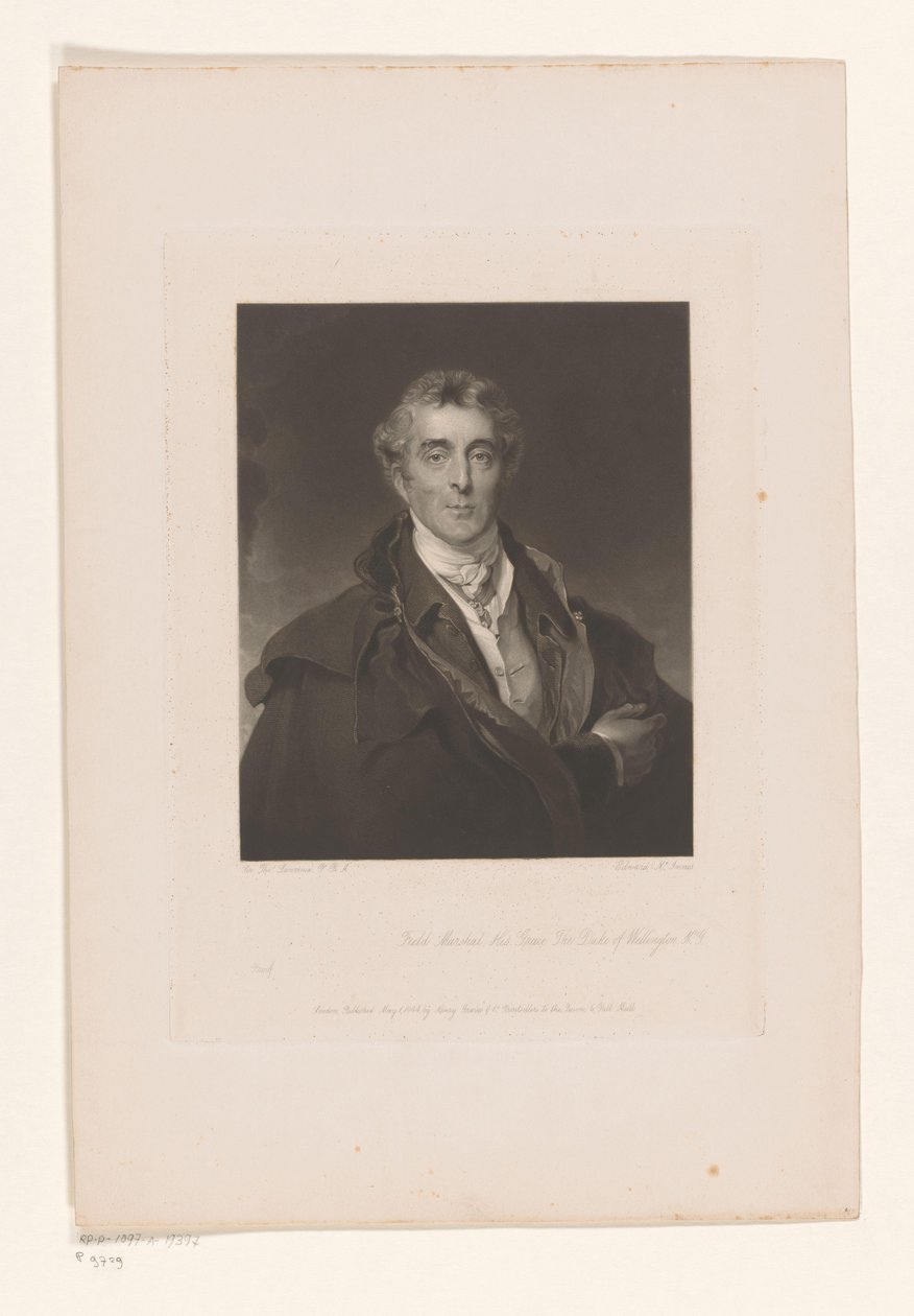 Portret de Arthur Wellesley Mariscal de campo Su Gracia el duque de Wellington (título sobre el objeto) de Edward McInnes