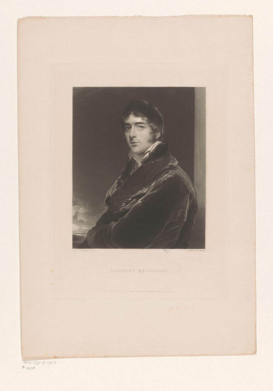 Portret de William Lamb vizconde melbourne de Edward McInnes