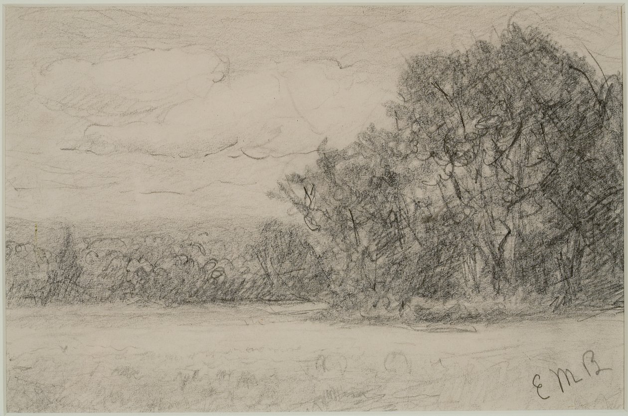 Landscape (#1) c. 1880s (grafito sobre papel) de Edward Mitchell Bannister