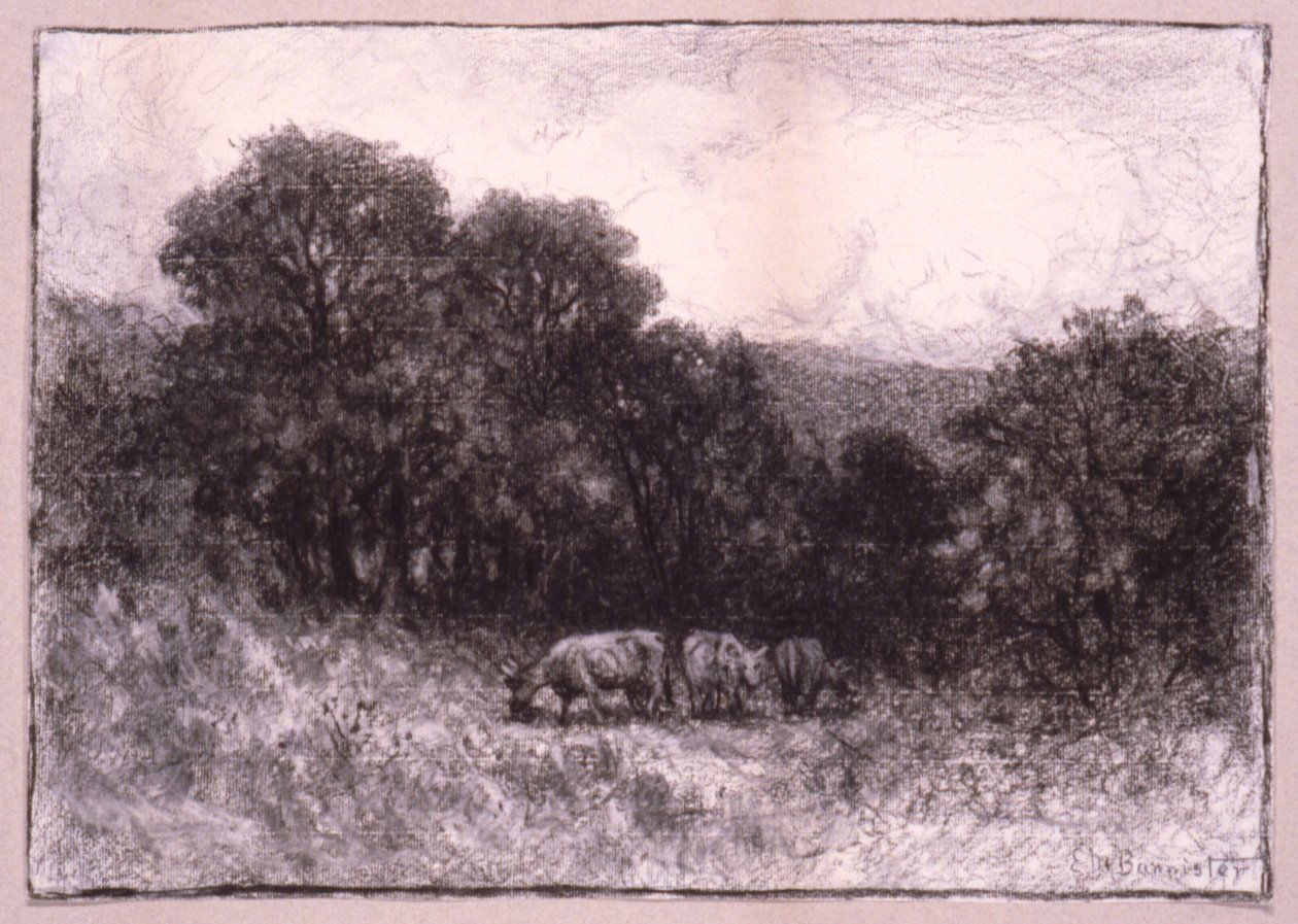 Paisaje con tres vacas de Edward Mitchell Bannister