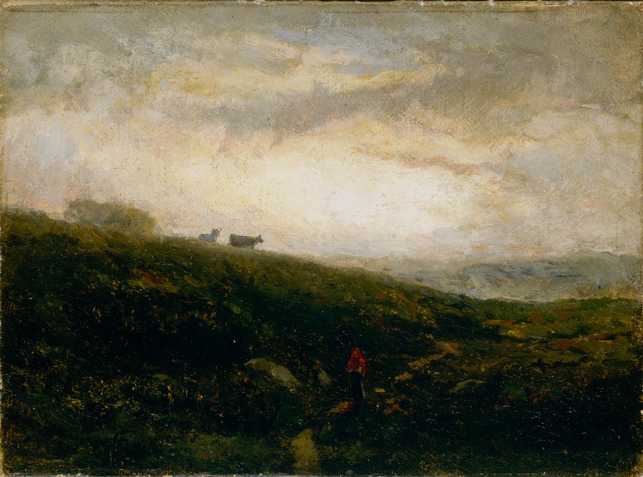 Sin título (vacas descendiendo ladera) de Edward Mitchell Bannister