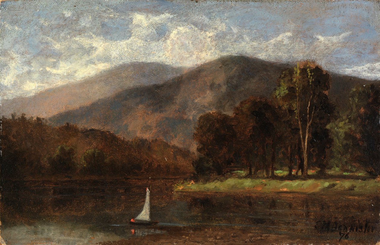 Sin título (velero en el río) de Edward Mitchell Bannister
