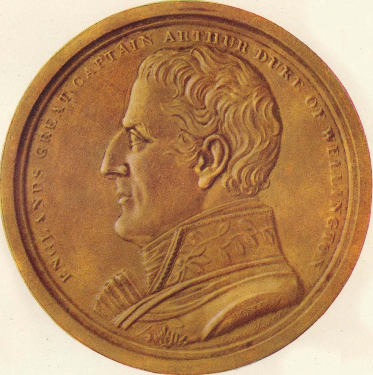 El Gran Capitán de Inglaterra Arthur Duque de Wellington - Medalla de Recuerdo, 1815 1910 de Edward Orme