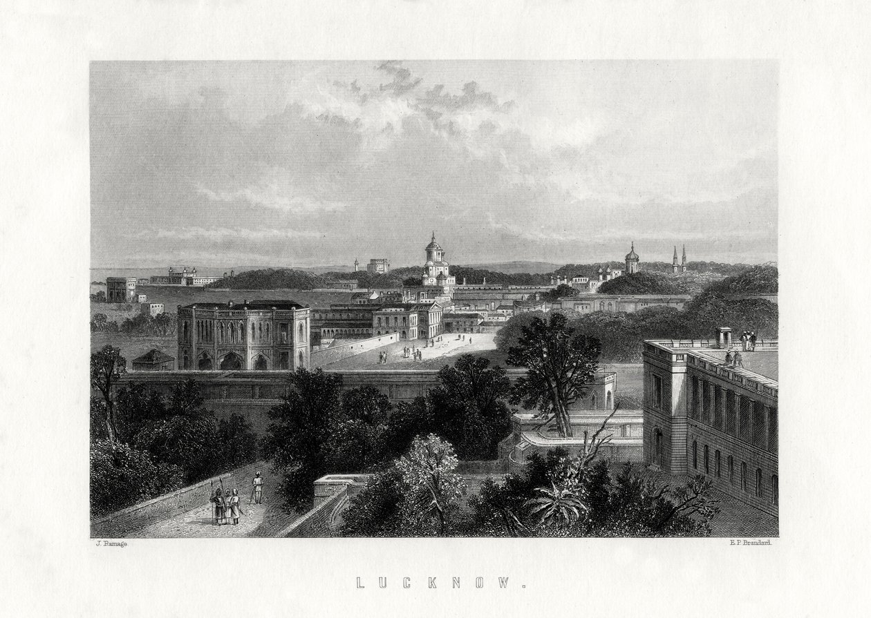 Lucknow, ciudad capital del estado de Uttar Pradesh, India, siglo XIX de Edward Paxman Brandard