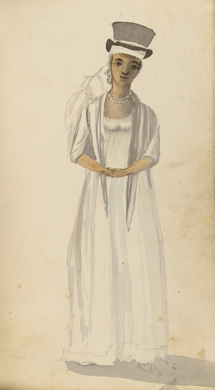 Retrato de una dama antillana, principios del siglo XIX (acuarela) de Edward Pelham Brenton