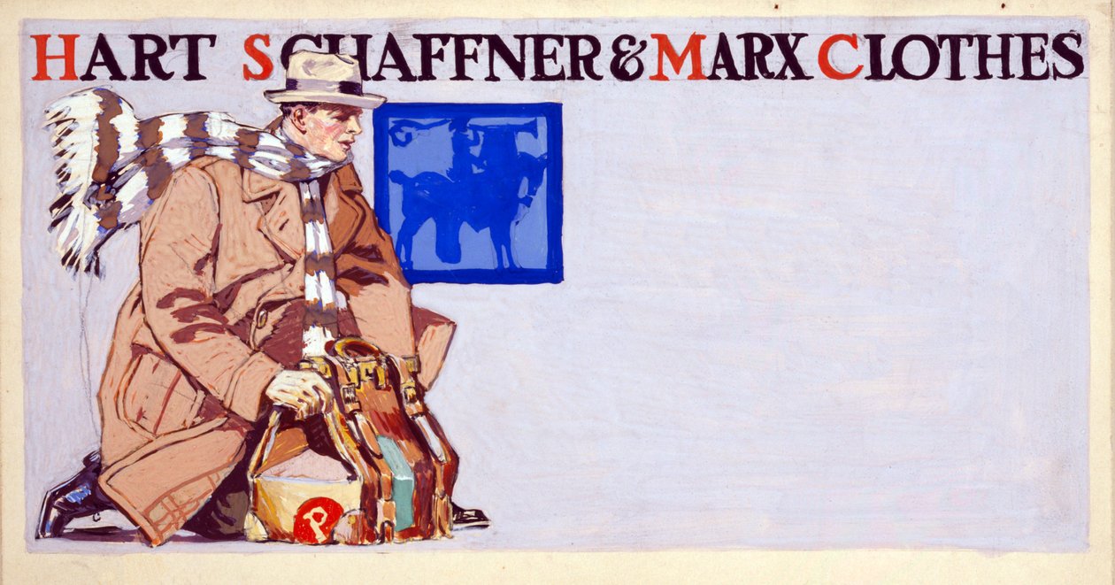 Anuncio de ropa Hart, Schaffner & Marx, pub. 1900 de Edward Penfield