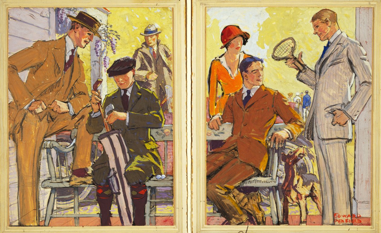 Anuncio de ropa Hart, Schaffner & Marx, pub. 1900 de Edward Penfield
