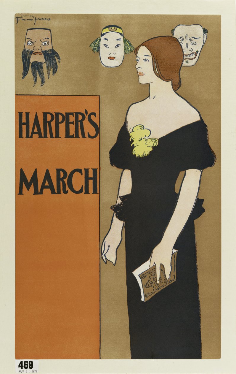 Póster publicitario de la revista Harper