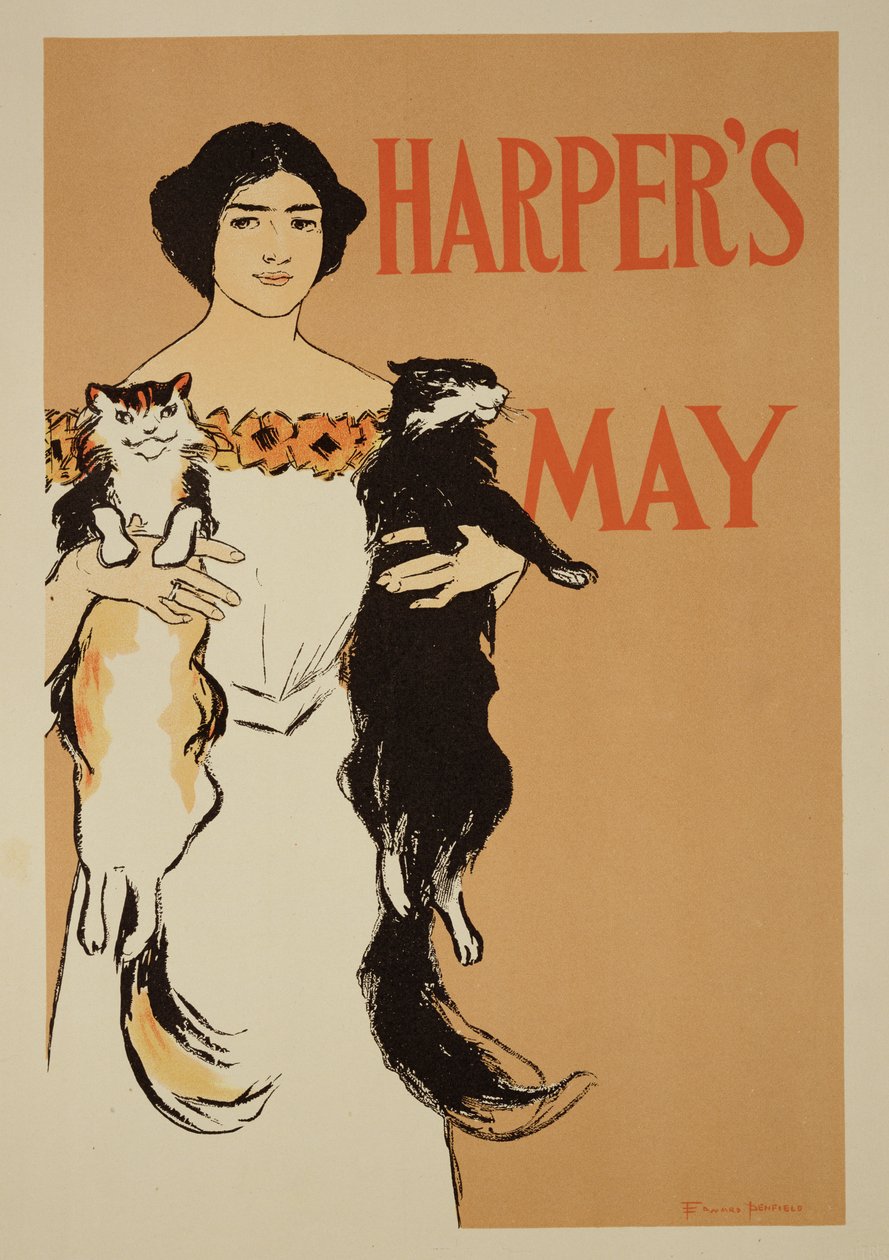 Reproducción de un cartel publicitario del número de mayo de 