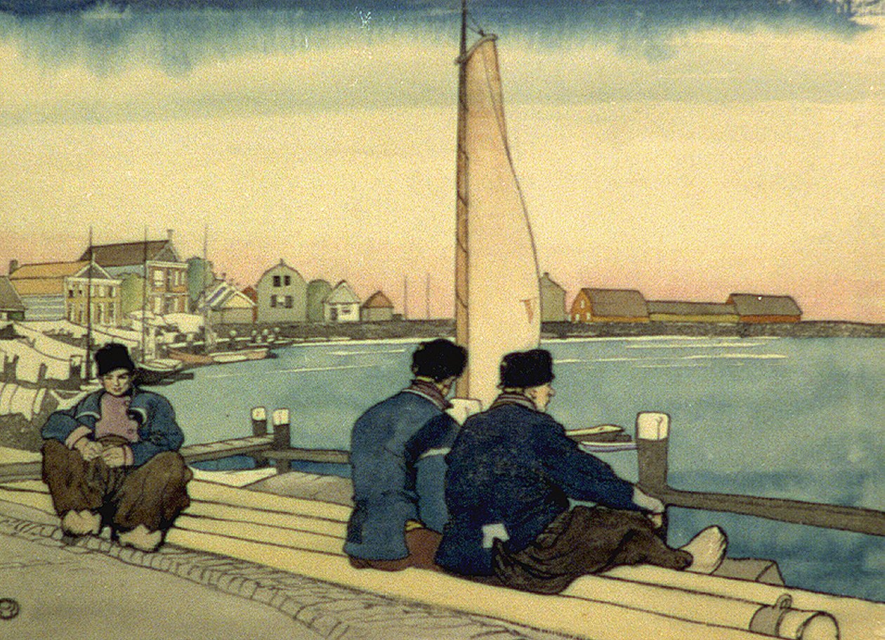A la espera del viento y la marea de Edward Penfield
