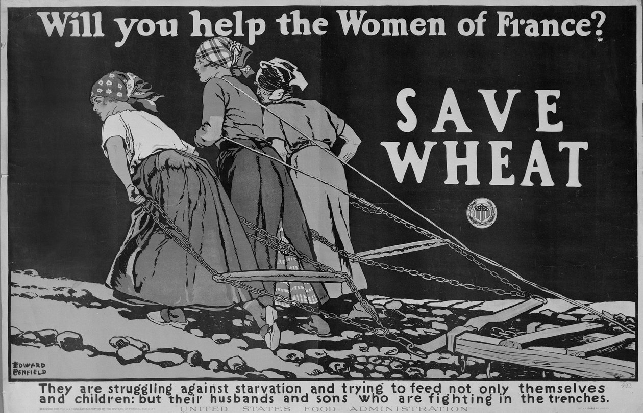¿Ayudarás a las mujeres de Francia? Póster de la Primera Guerra Mundial de Edward Penfield