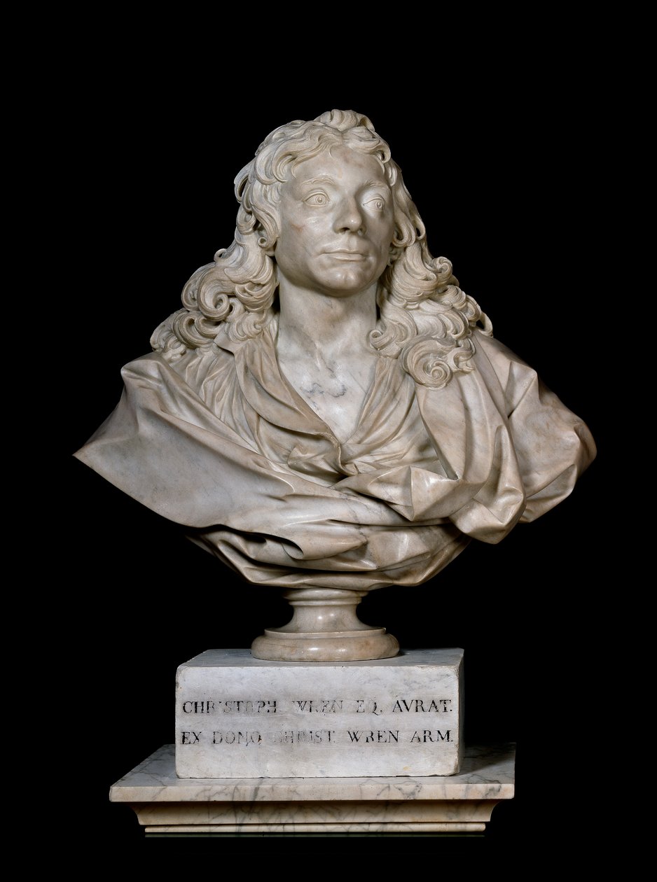 Busto retrato de Sir Christopher Wren de Edward Pierce