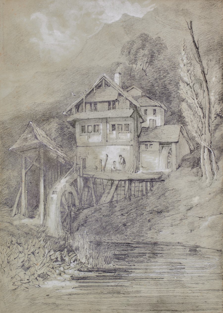 Paisaje con molino de agua de Edward Pretty