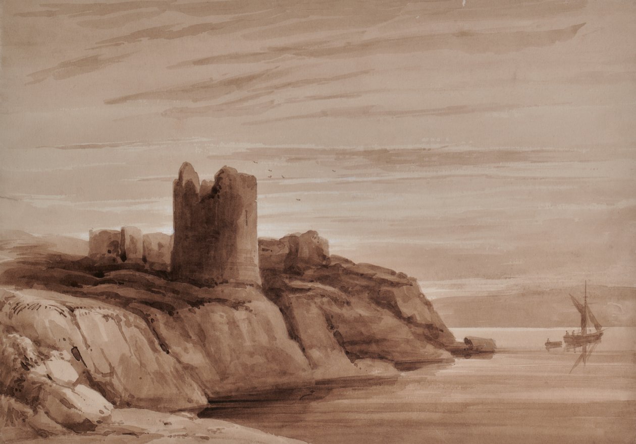 Paisaje con una torre de Edward Pretty