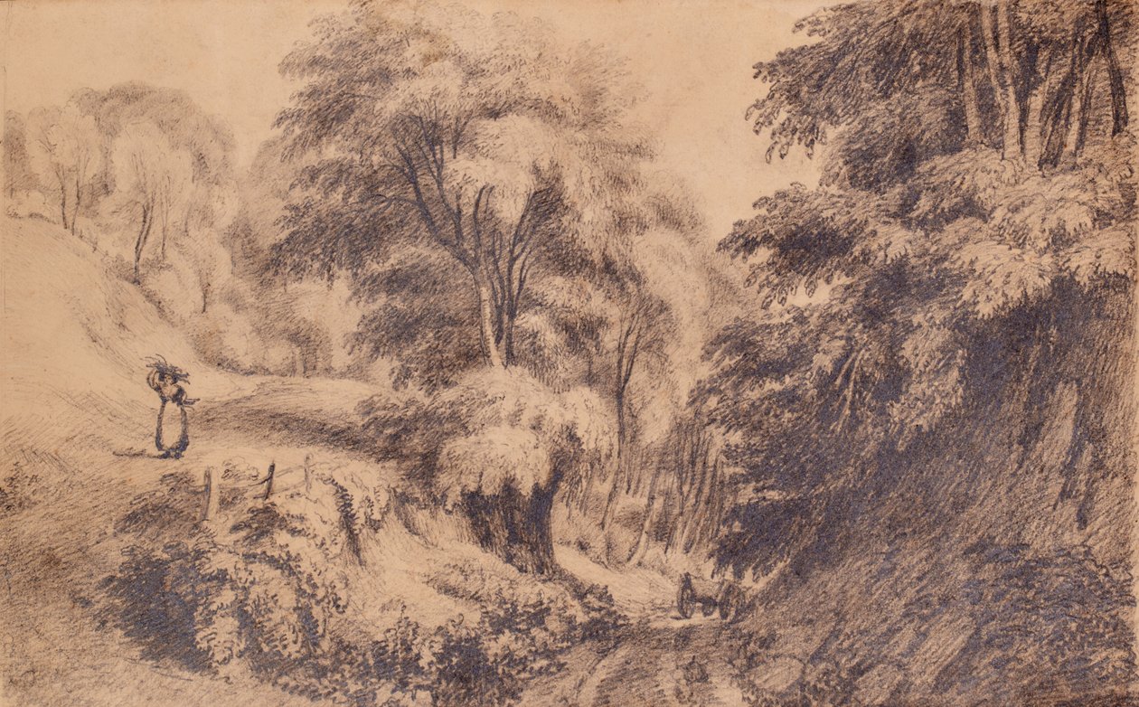 Paisaje con mujer y pista de Edward Pretty